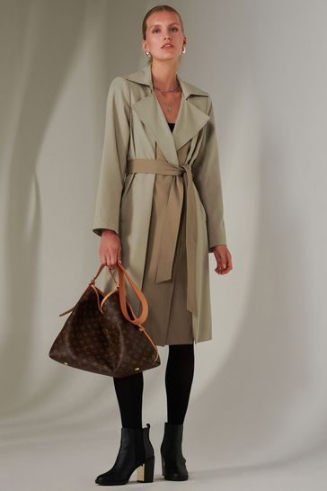 Jolie Moi Belted Longline Trench Coat