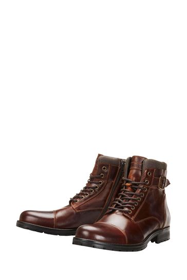 Buy JACK JONES Brown Leather Buckle Boots from Next Poland