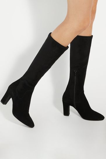 Buy Dune London Black Wide Fit Simple Stretch Knee Boots from Next Netherlands