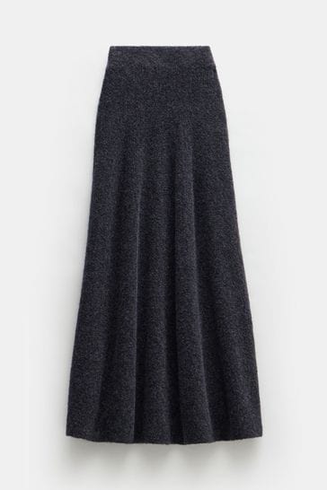 Buy Hush Grey Bea Boucle Knitted Midi Skirt from Next Bahrain