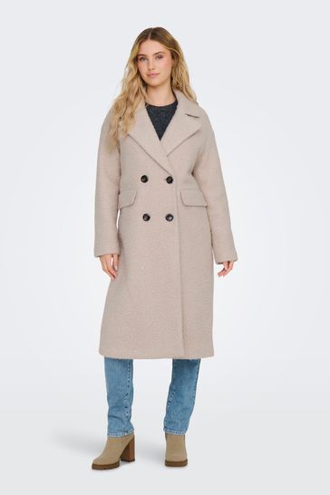 Boucle double breasted coat top