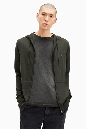 Buy AllSaints Green Mode Merino Zip Hoodie from Next Greece