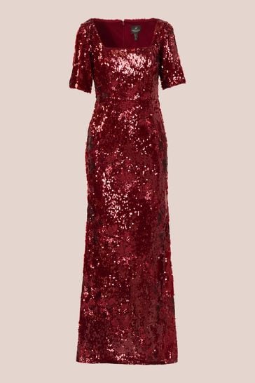 Adrianna papell red sequin dress cheap