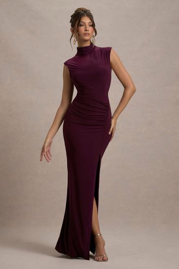 Maxi dress with high neck outlet