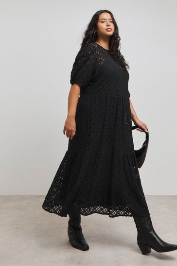 Simply be black maxi dress top