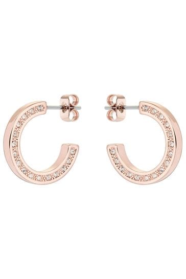 Ted baker hoop earrings gold discount