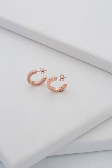 Ted baker rose gold hoop shop earrings