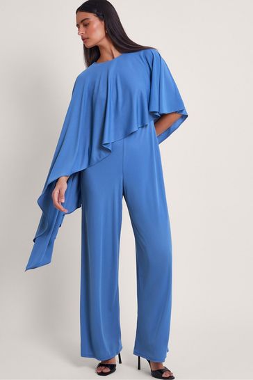 Monsoon Blue Delia Drape Jumpsuit