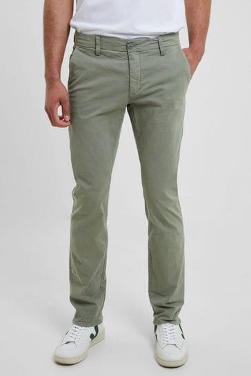 French Connection Green Stretch Chino Trousers