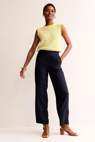 Buy Boden Blue Hampstead Linen Trousers from Next Slovakia