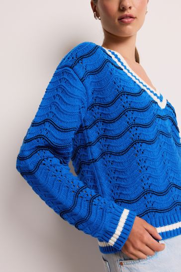 Knitted cricket jumper clearance