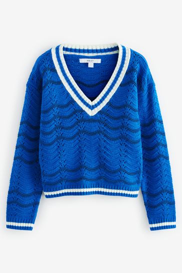 Knitted cricket jumper deals