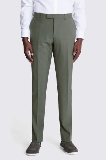 DKNY Sage Green Slim Fit Suit - Trousers