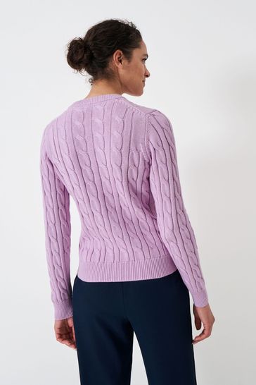 Crew Clothing Cable Knit Cotton Cardigan