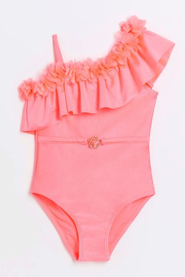 Buy River Island Girls 3D Floral Asym Swimsuit from Next Turkey