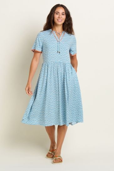 Brakeburn Blue Yasmin Blue Midi Dress