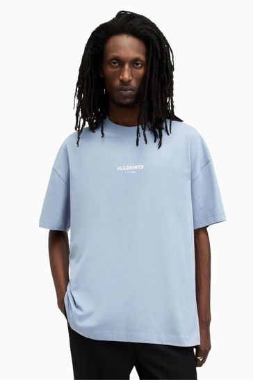 AllSaints Blue Subverse Short Sleeve Crew T-Shirt
