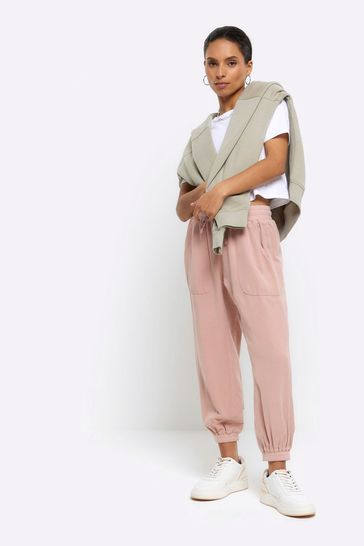 River Island Pink Petite Lyocell Jersey Mix Joggers