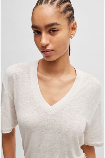 Boss v neck t shirts deals