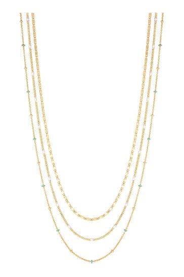 Mood Gold Chain Twist Layered Necklaces Pack of 3