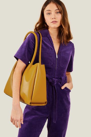 Accessorize Yellow Soft Shoulder Bag