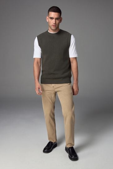 Light Tan Straight Fit Vintage Coloured Jeans