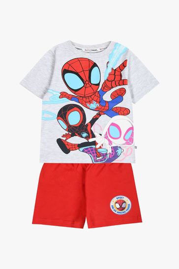 Brand Threads Red Spiderman Boys Pyjama Set