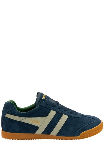 Gola Royal Blue Mens Harrier Suede Lace Up Trainers