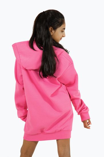 Buy Hype. Girls Pink Leopard Hoodie Dress from the Laura Ashley online shop