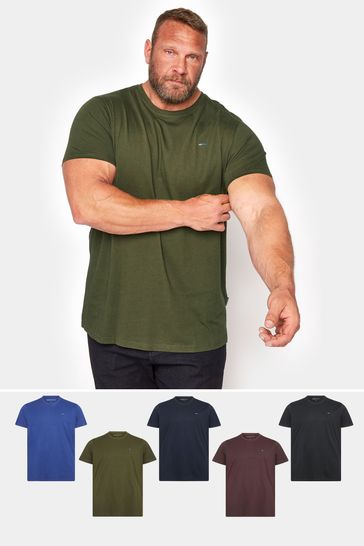 BadRhino Big & Tall Black Chrome T-Shirts 5 Pack