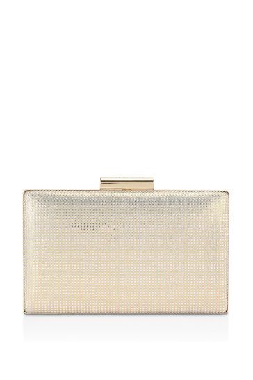Carvela gold clutch bag store
