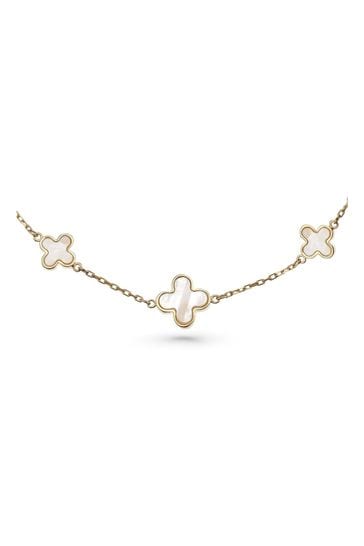 Buy Beaverbrooks 9ct Gold Mother of Pearl Clover Bracelet from the Next UK online shop