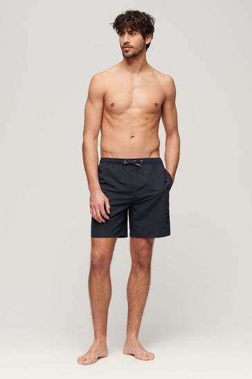 Superdry Navy Sport Graphic 17 Inch Recycled Swim Shorts