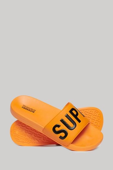 Superdry Orange Vegan Core Pool Sliders