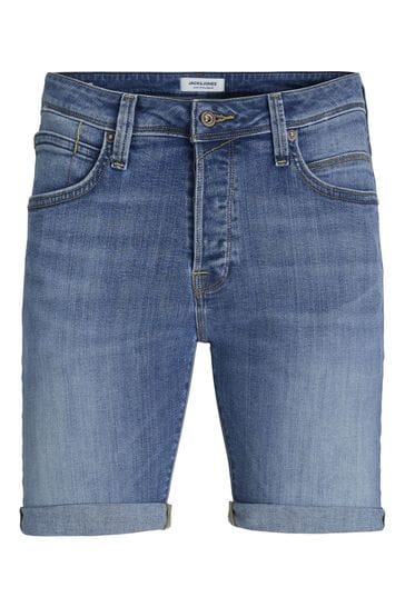 JACK JONES Slim Fit Rolled Hem Denim Shorts