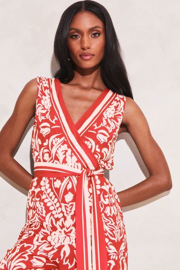 Lipsy red wrap dress sales