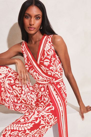 Lipsy wrap culotte jumpsuit on sale