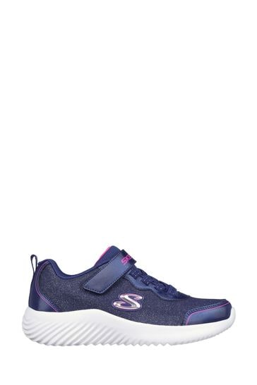 Skechers Navy Bounder Girly Groove Trainers
