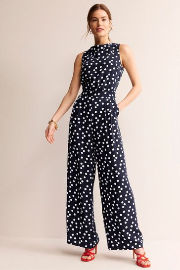 Buy Boden Blue Petite Clarissa Jumpsuit from Next Bahrain