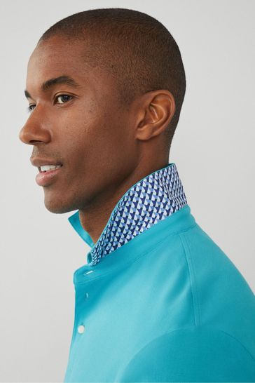 Buy Hackett Men Blue 100 Cotton London Polo Shirt from Next Canada