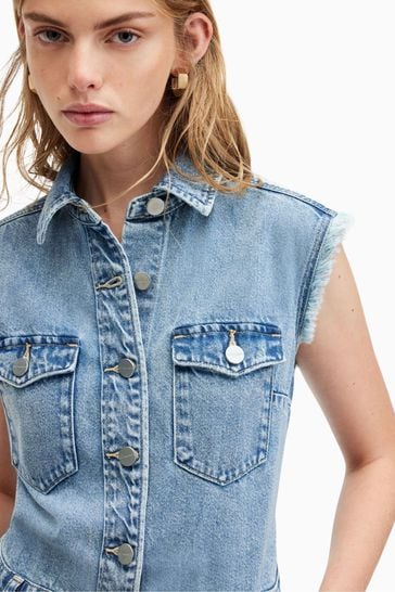 Buy AllSaints Blue Blair Denim Dress from Next Ireland