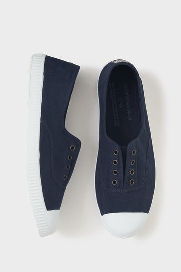 Crew Clothing Laceless Canvas Trainers