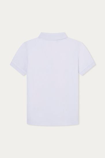 Hackett London Older Boys Short Sleeve White Polo Shirt