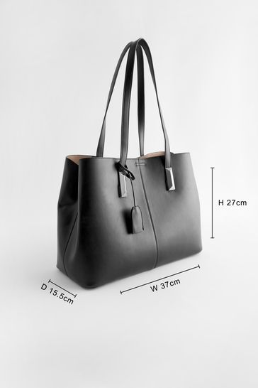 Black Open Tote Bag