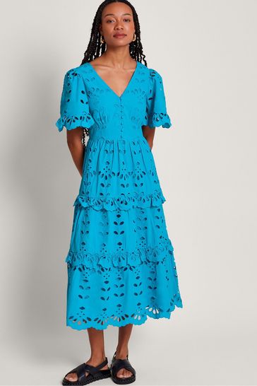 Monsoon Blue Beatrice Broderie Dress