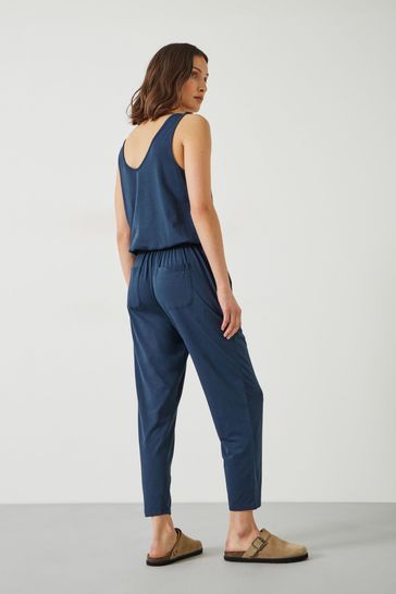 Buy Hush Blue Cropped Jersey Jumpsuit from Next Bahrain