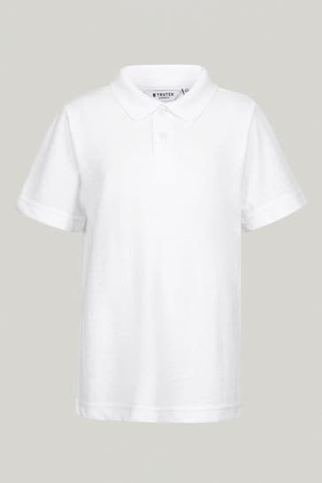 Buy Trutex Unisex White 3 Pack Short Sleeve School Polo Shirts from Next Bahrain