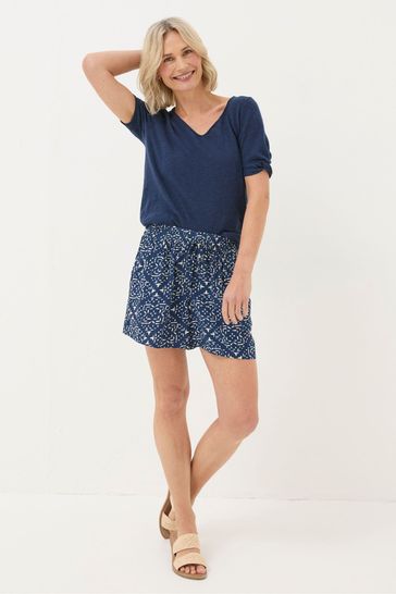 FatFace Flippy Blue Geo Marks Shorts