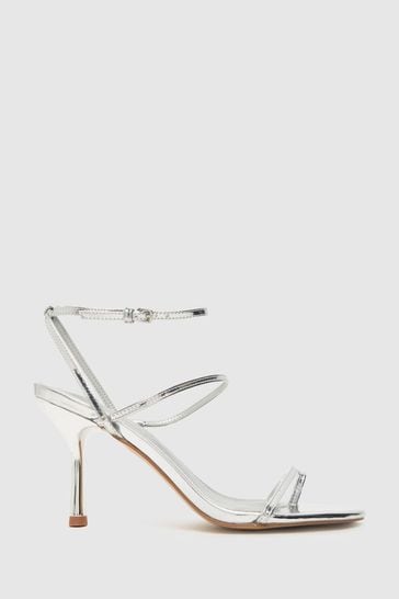 Schuh Silver Stasia Tie Loop Heels