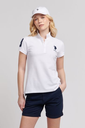 U.S. Polo Assn. Womens Player 3 Pique Polo Shirt